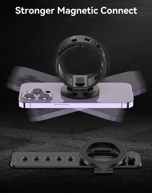HoneTeek 17 N52 12-17 Magnetic Phone Holder for Stroller, Strong Magnetic Bar Phone Mount for Bike, Gym Treadmill