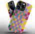 SEized Happy Colorful Checkerboard Case for iPhone 13 Pro, Durable Protection for Girl Women Boy Men