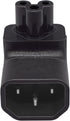 TEWOXIN 2PCS IEC320 C14 C5 10A 250V, (2PCS C14 C5 Up Bend to Power Adapter Converter, for Laptop, Computer Monitor, TV