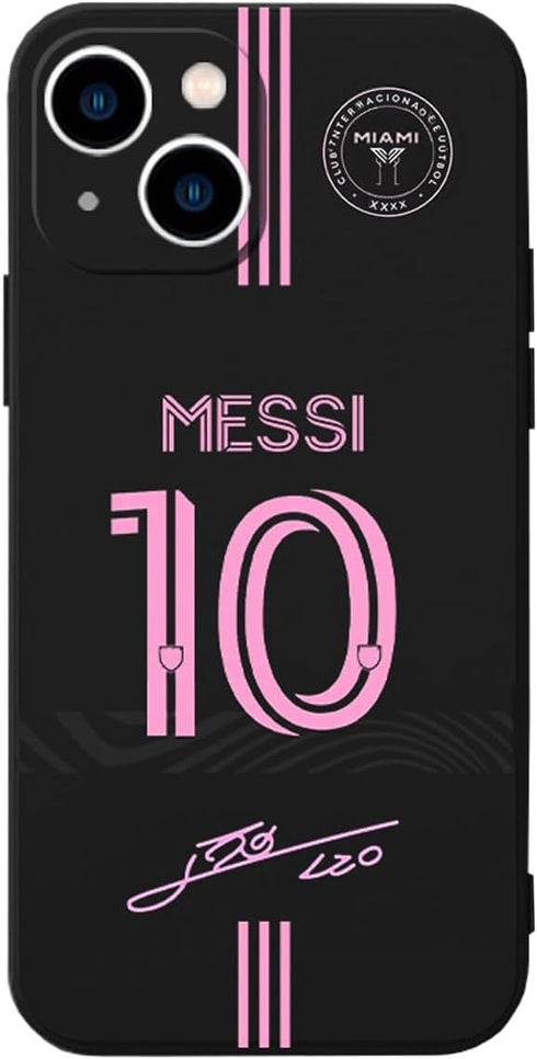 ZERMU Lione%l Mess%i Super Soccer Star Miam-i #10 Case for iPhone 14 Plus, Full Protection Soft Silicone TPU Shock