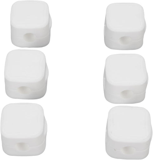 6pcs ZJchao Magnetic Cable Clips Cord Holder Desk Wire Management Keeper Home Office Car Nightstand (White)