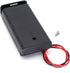 2 AA Battery Holder with Leads, ON/Off Switch, Screw Cap Case, 2 Slots x 1.5V 3 Volt (4-Pack)