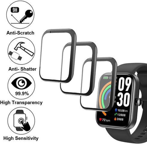 3D Screen Protector for TOZO S3 1.83” Smart Watch (Answer/Make Calls)