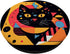 Memphis Aesthetic Cat Art 90s Retro Style Yellow Orange Blue PopSockets Swappable PopGrip