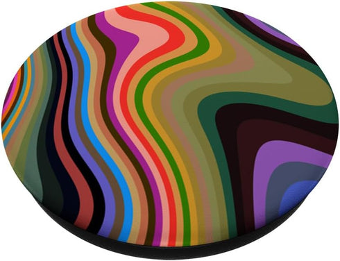 Liquid Swirl Retro 60s 70s Aesthetic, Indie Earthtones PopSockets Standard PopGrip