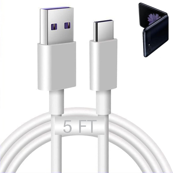 5FT USB C Charger Cable for New Samsung Galaxy Z Flip 5, Z Flip 4, Z Flip 3, Z Flip 2, Samsung Galaxy Z Fold 5, Fold 4,