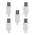 cablecc 5set DIY 24pin USB 3.1 Type C USB-C Male Plug Connector SMT Type with 3.5mm SR and Housing Cover, White