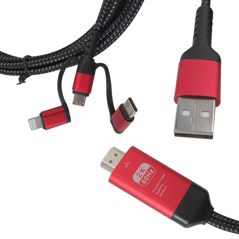 GRABOTE 2025 3 1 1080P Upgrade HDMI Adapter in USB to HDTV for TV Smartphone Digital AV Sync Screen Connector for USB C
