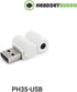 Headset Buddy Female 3.5mm TRRS Headphone Jack to Male USB-A Audio Adapter for MacBook, PC or Desktop Computers