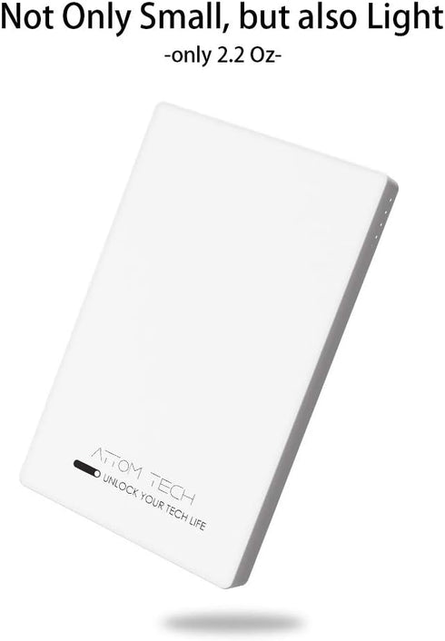 Dual USB Output Super Slim Power Bank, 3000mAh Portable Charger Mini External Phone Battery Pack