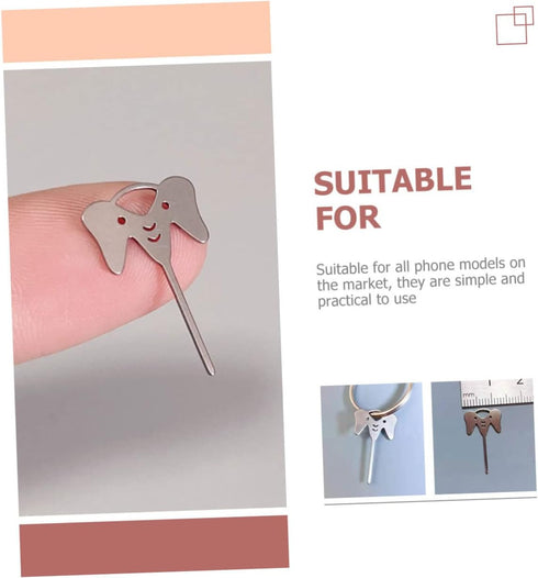 HyKab 10pcs Silverx4p Eject Ejecting Opener Removers Card Remover Chip Ejectors Design Steel for Needles Tablet Needle