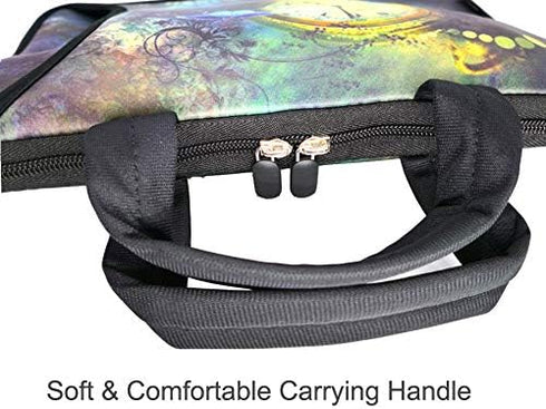 RICHEN 10 inch Messenger Bag Sleeve with Handle, Accessory Pocket for 7 to 10-Inch Laptops/Notebooks (Clock & Butterfly)