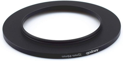 72mm to 95mm Metal Step Up Ring Adapter for Canon, Nikon, Sony, Fuji, M4/3 Lenses to UV, ND, CPL Filters