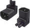 TEWOXIN 2PCS Up Bend IEC320 C14 to C5 Power Adapter Converter, 10A 250V,