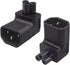 TEWOXIN 2PCS Up Bend IEC320 C14 to C5 Power Adapter Converter, 10A 250V,