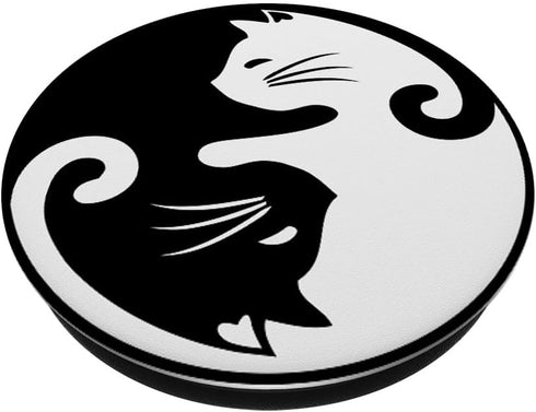 Yin Yang Cat Pop Socket for Phone PopSockets Kitten Yin Yang PopSockets Standard PopGrip