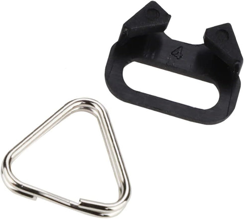 (2 Camera Strap Hook Triangle Split Ring Compatible with Sony Fuji DSLR Mirrorless Camera W/Round Eyelet Pair)