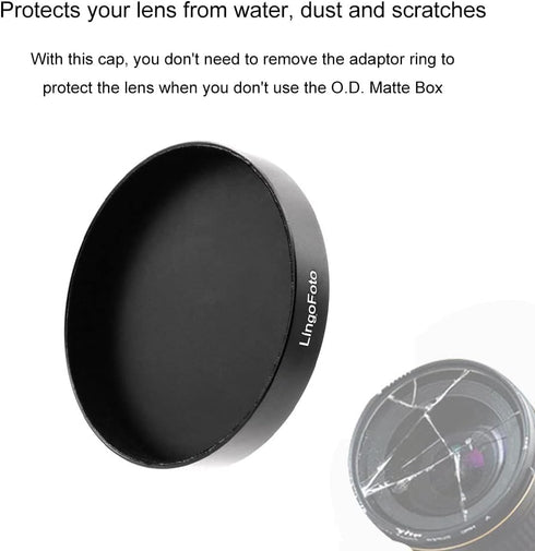 Metal Cap for 95mm/85mm/80mm O.D. Matte Box Step Up Ring, Camera Lens Protection Cover for LingoFoto