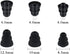 JNSA 3 4mm-5mm 4mm,S/M/L,6 3F6P3 Flange Noise Cancelling Triple Flange Eartips Eargels Earpads Ear Tips Gels Bud