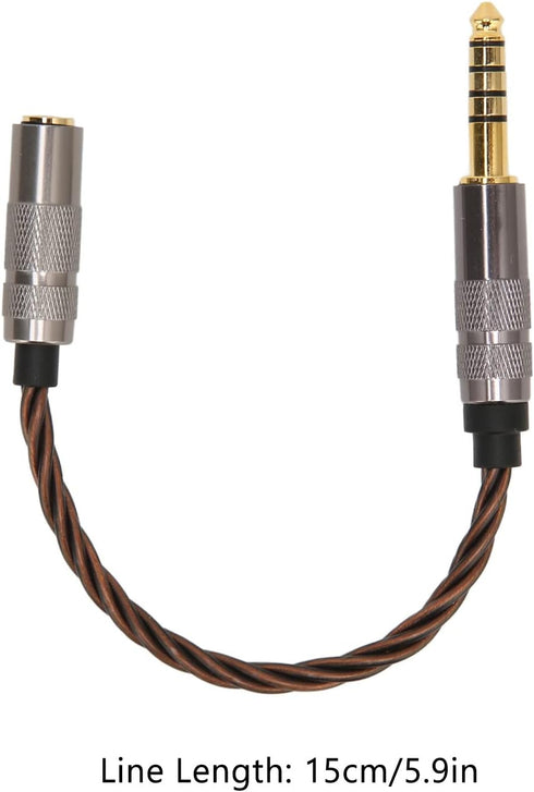 4.4MM Balanced Male to 3.5MM Balanced Female Adapter Cord, Gold Plated Portable Headphone Adapter Cable for Music Lovers by SUNGOOYUE