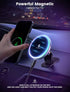 MOKPR for MagSafe Car Mount Charger, Wireless Magnetic Car Phone Holder for iPhone 15/14/13/12 Series with QC 3.0