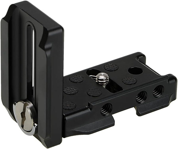 Fotodiox Exxy Omni Jr. Universal L-Bracket for Smaller Mirrorless Cameras, All Metal Black Hand Grip for Quick Releases