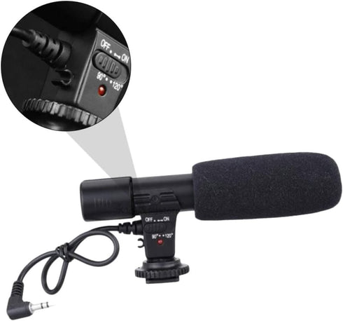 Gadpiparty Filmmakers Professional Interview Microphone for Camcorder and DSLR Wide Compatibility Durable Design