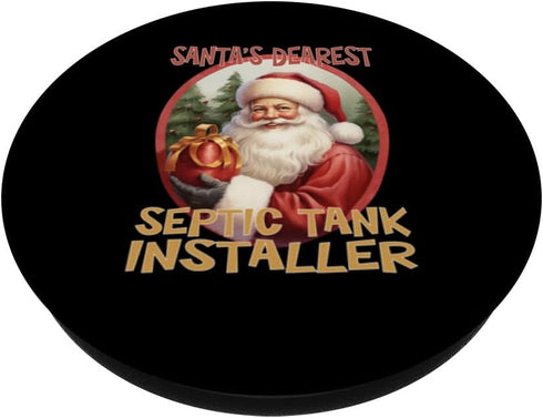 Septic Tank Installer Christmas Holiday Love Xmas PopSockets Standard PopGrip
