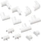 D-Line Small Cable Raceway Accessory Pack, 13 Accessories Included, 0.78in x 0.39in Cord Cover Lengths, White