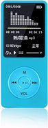 Lovskoo Blue Mp4 Player with Headphone 70 Hours Playback, Up to 128GB, Mp3