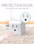 Generic Power Plug 4 Outlets Wall Strip Cube, 4 Way Side US AC Electrical Power Strip for Home Office