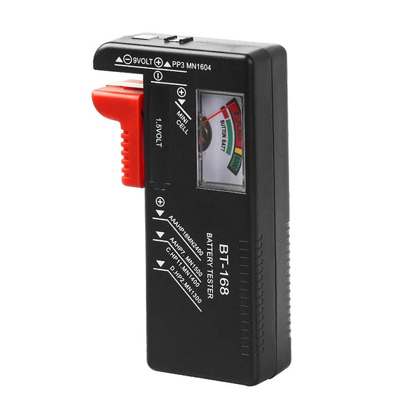 1Pcs Battery Tester Checker, Universal Model BT-168 for AA AAA C D 9V Button Cell Batteries