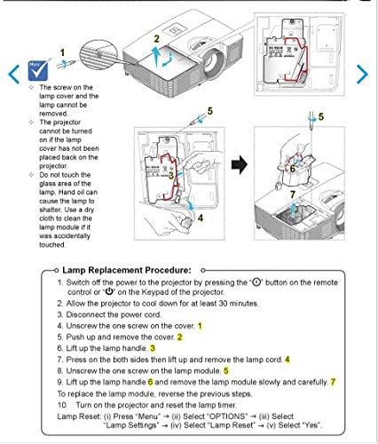 RLC-095 Projector Replacement Lamp Bulb with Housing for VIEWSONIC PJD5350LS PJD5550LWS PJD6252L PJD6355LS