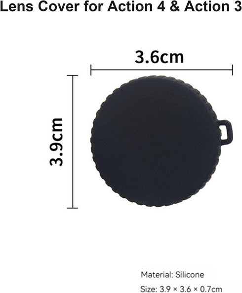 2PCS Silicone Protective Lens Guards Cap - Dust-Proof Protector Lid Cover for DJI OSMO Action 4/3 Sports Camera