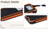 wkao 10000Mah, Solar Power Bank Orange, Dual USB Output, Shockproof & Dustproof with Led Flashlight & Carabiner