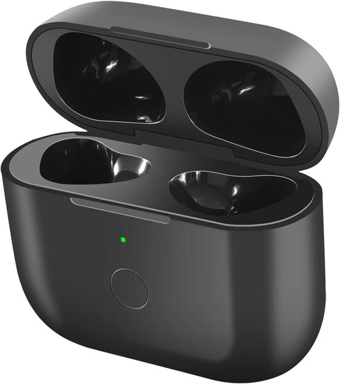 Wireless Charging Case Replacement for AirPod 3rd Generation, Bluetooth Pairing Sync Button, Black (No Earbuds)