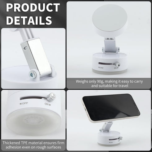 Xiaokeis Foldable Portable Vacuum Magnetic Suction Car Phone Holder, Hands-Free Adjustable Suction Cup Magnetic Phone