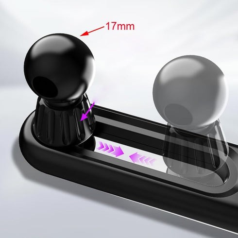 RecDec 2 Pack 17mm Car Magnetic Phone Holder Extension Arm Adapter with Ball Head Joint Socket for MagSafe Car Mount