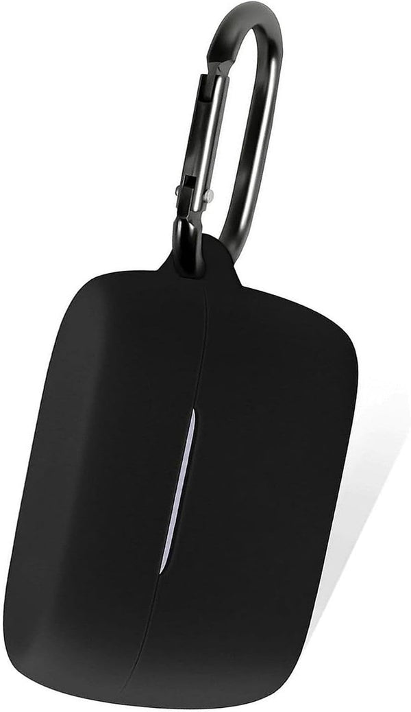 Geiomoo Silicone Carrying Case - Compatible with Jabra Elite 4 Active, Portable Scratch Shock Resistant Cover, Black-1