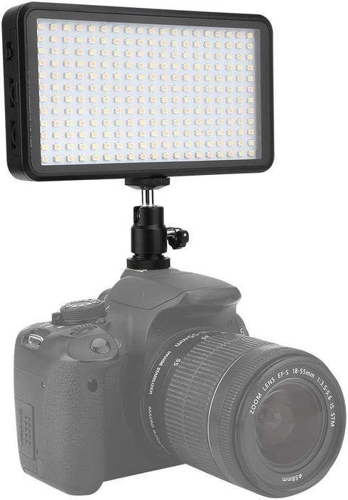 LED Video Light W228, 3200K/6000K LED Light Panel Lamp for Nikon, Canon, Sony Digital Cameras