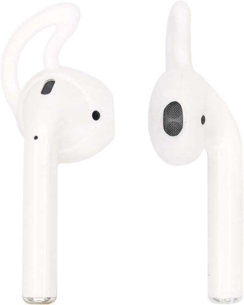 Rayker Earbud Covers Replacement for Airpods, Anti-Slip Ear Tips, 4 Pairs, Slim (White)