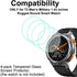 Tempered Glass Screen Protector Compatible with KOSPET TANK T2, AMAZTIM T2 1.43” Man’s Rugged Round Smart Watch, 4pcs, 9H