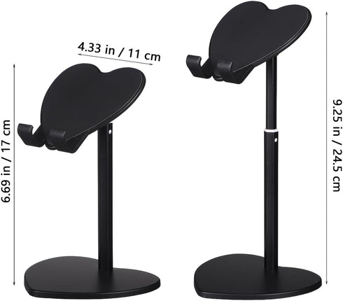 BESTOYARD 7.08 3.93 Inches Heart Shaped Desktop Tablet Stand, Valentine's Day Adjustable Metal Phone Holder for Desk