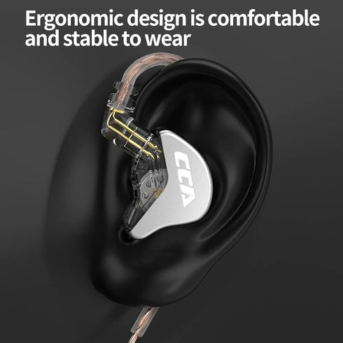 erjigo Wired in-Ear Earbuds Headphones, CCA CRA Dynamic Crystal-Clear Sound, Ergonomic Comfort-Fit, Noise Isolating,