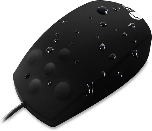 SIIG Wired Computer Waterproof Mouse, USB Mouse, IP68 Waterproof Silicone Mouse for PC or Laptop (JK-US0S11-S1)