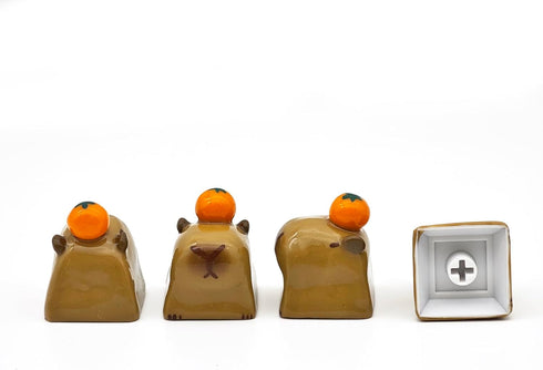Cartoon Capybara Keycap, Custom 3D Handmade Clay Artisan ESC Keycap, Cute Replacement Key Caps for Cherry MX Mechanical