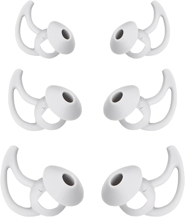Earbud Replacement Tips, Silicone Caps Compatible with Bose Quietcomfort and Sport Headphones (3 Pairs S M L)
