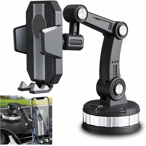 360 Rotatable Car Phone Holder, Suction Cup Mount for All Phones, Car Bracket for Windshield