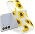 Phone Case for Galaxy S22, Clear Sunflower Pattern Cute Floral Soft TPU Back Cover, 6.1 Inch