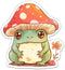 Sticker Mine Mushroom Frog Sticker - 3" Laptop Sticker - Waterproof Vinyl for Car,